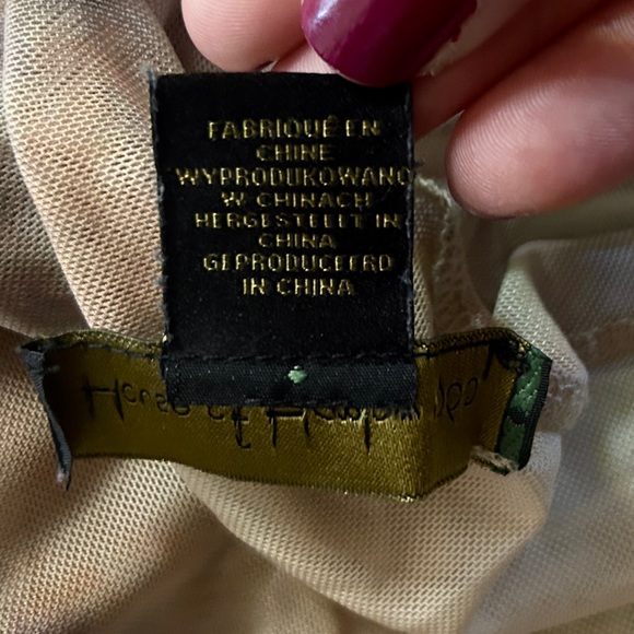 HOUSE OF HARLOW Off Shoulder Printed Sheer Mesh Blouse Top Fairy Grunge Y2K Sz S - Picture 13 of 15